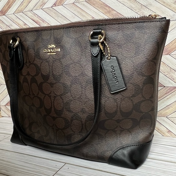 NWT!! Coach Purse Black and Brown - Picture 3 of 12